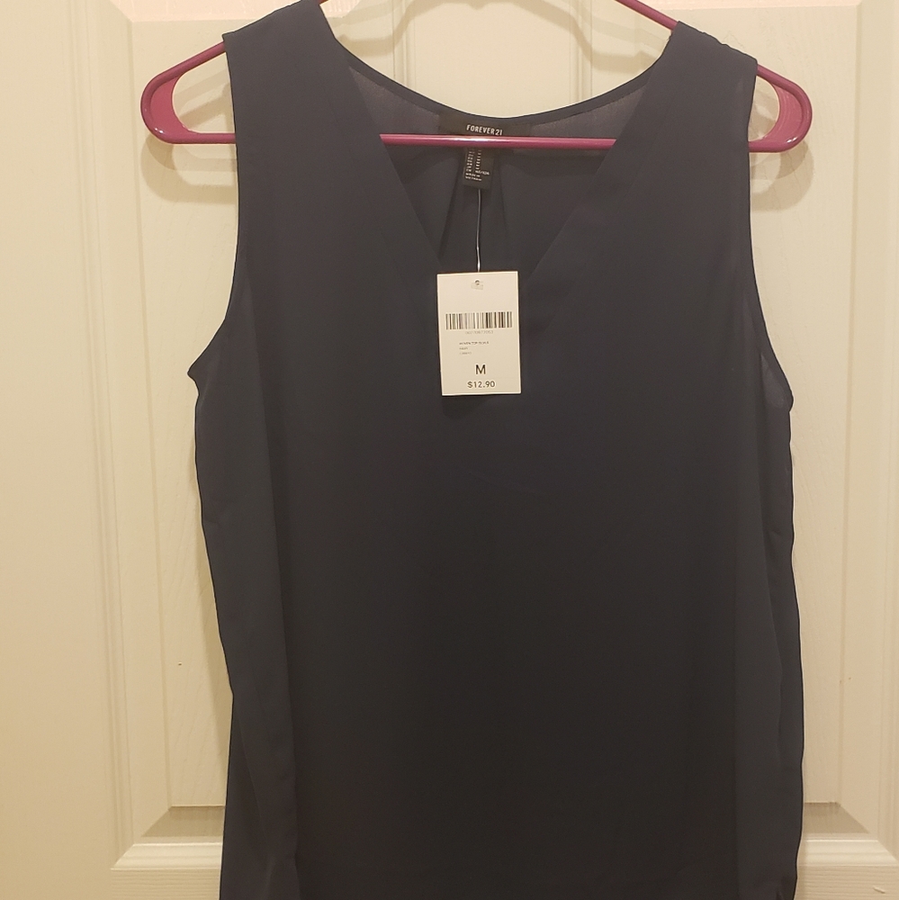 Navy Blue Blouse